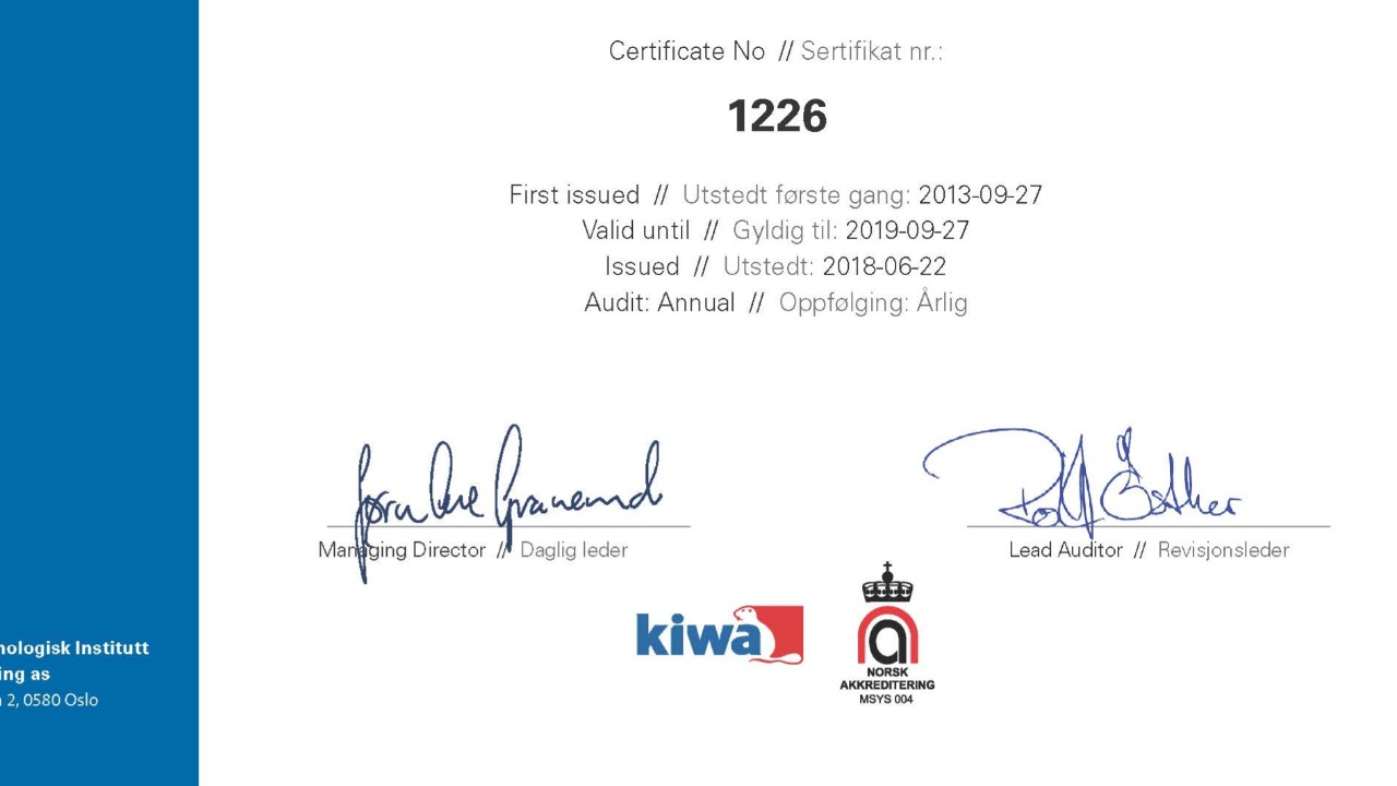 NS-EN ISO 9001:2015